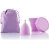 InnovaGoods® - Coppetta Mestruale Ipoallergenica in Silicone, Comoda per Attività Quotidiane, Include Sterilizzatore e Borsa Cotone, Eco-Friendly e Riutilizzabile, Rosa, Taglia L, Silicone Cotone