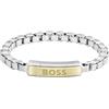 BOSS Jewelry Collana o Braccialetto a catena da uomo Collezione DEVON in acciaio inossidabile bicolore, Two-Tone (Oro), medium