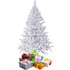 FineHome - Albero di Natale artificiale, 120-150-180 cm, con supporto, colore: bianco, dimensioni: 180 cm