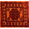 Seamar Telo Arredo Copritutto Grande Poseidon 220x240cm 100% Cotone Copri divano Gran foulard Batik Indiano (Arancione)