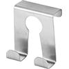 Fackelmann 61454 Ganci da Porta, Gancio Appendiabiti da Porta, 5 x 5 cm, in Acciaio Inox