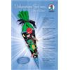 Ursus 990 00 05F - Set di Decorazioni Mini Space Dino, 4 Fogli di cartoncino Artigianale, Stampati su Entrambi i Lati, preforati, scanalati, per Decorare Un Cono Scuola, con Nastro di Raso