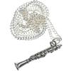 Miniblings Clarinetto Musica Collana - Fatto a Mano Gioielli Lunghezza I pendent: - Flauto Piccolo Argento