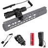 WINDFIRE Torcia Tattica Ricaricabile, Torcia Militare Professionale a LED Potente 5000 Lumen, Modalità Singola Zoomabile, Torcia Impermeabile e Portatile per Caccia All'aperto, Campeggio