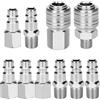 Profiwoab 10 pz Attacchi Rapidi Aria Compressa1/4BSP Raccordi Aria Compressa Attacchi Connettore rapidi europei per connettori Madre Maschio