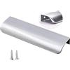 LONTAN 10 Pezzi Maniglie Argento per Mobili Maniglie Cucina Distanza dei Fori 128mm Maniglie Argento Maniglie per Mobili da Cucina Maniglie Armadio Maniglia Invisibile