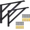VANROUG Staffe di supporto per piano di lavoro, 406 x 304 mm, resistenti staffe a L, montaggio a parete, per scaffold, piano di lavoro, scrivania, carico massimo 226,8 kg
