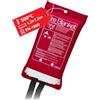 notlok Safety Work - Coperta Antincendio [ 120 x 120 cm ] | Coperta Ignifuga Antincendio Certificata adatta agli incendi di grasso | coperta antifiamma in tessuto di fibra di vetro | Fire Blanket