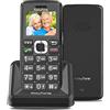 Easyfone T200 GSM Telefono Cellulare per Anziani con Tasti Grandi, Funzione SOS, Batteria di grande con base di ricaricadi (GSM)