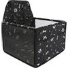 S SUMEX SUMEX Protezione per seggiolino auto per animali domestici, seggiolino auto, sicurezza per cani, gatti, struttura rigida lavabile, tessuto Oxford, colore nero