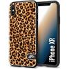 CUSTOMIZZA - Custodia cover nera morbida in tpu compatibile per iPhone Xr leopardato maculato donna marrone leopard brown