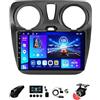 BOJONTN 9 Pollici Android 12 Auto Stereo Radio 2 Din per Renault Dokker/Lodgy Dacia 2012 - 2020 con Telecamera Posteriore Comandi al volante Bluetooth GPS Car Play senza fili FM Radio WIFI voce ( Size : S100