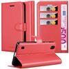Cadorabo Custodia Libro per ZTE Blade A5 2019 in ROSSO CARMINIO - con Vani di Carte, Funzione Stand e Chiusura Magnetica - Portafoglio Cover Case Wallet Book Etui Protezione