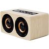 DIGIQUEST - Casse speaker con altoparlanti Integrati,vivavoce senza fili, Lettore MP3 in legno, mod. WOODY