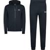 EA7 Emporio Armani TUTA FULL ZIP CON CAPPUCCIO CORE IDENTITY