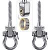 Benelabel 2 pezzi Vite di Fissaggio 12.7cm Appendino per Amaca, Kit di Montaggio Girevole in Acciaio Inox Se per Interni All'Aperto Parco Giochi Sedia Yoga Corda Sacco da Boxe Sacco di Sabbia, 1500lbs