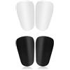 NQEUEPN 4 Pezzi Mini Parastinchi da Calcio, 10x6cm Mini Parastinchi Calcio Piccoli Mini Parastinchi Extra Parastinchi Protettivi per Adolescenti Adulti Ragazzi Ragazze (Nero + Bianco)