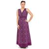 FANTAZIA Vestito lungo con stampa Ethnic Chic - Taglia S - XXXL - 100% cotone viola, viola., XL