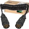 CXTM Cavo Rimorchio 7 Poli, 12V Cavo 7 Poli per Rimorchio 3 Metri, Spina e Presa per Rimorchio 7 Poli Universale per Rimorchio/RV/Caravan (Cavo 7 Poli Rimorchio 3 m)