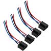 CGEAMDY 4Pcs Connettore H4, H4 Femmina Presa Cablaggio Connettore Adattatore, 3 Pin Adattatore per Faro Fendinebbia, Presa Adattatore Attacco Femmina, Auto Camion Barca Marine Faro Nebbia Retrofit