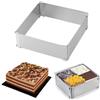 Helweet Stampo Regolabile Per La Torta, Stampo Regolabile Per Mousse, Anello Per Torte Regolabile, Anello Per Torta in, Acciaio Inossidabile, Per Torte Fai Da Te, Torte Mousse, Tiramisù, Pasticceria