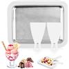 MplehDa Gelato Istantaneo, Rolled Ice Cream Maker, Piastra per Gelato con 2 Spatole, Ice Pan Gelatiera, Rolling Ice Cream Maker, Piastra Fredda Per Gelato