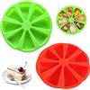 AMJKEJI 2 Pezzi Stampi per Torta Triangolo in Silicone, Stampo per Torta in Silicone con 8 Cavità Triangolare per Dolci, Pizza, Fette di Torta, Torta e Pane (Rosso&Verde)