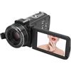 Garsent Videocamera Digitale 4K, Zoom Ottico 10x da 3 MP, Touch Screen IPS Ruotabile a 180° da 3 Pollici, Videocamera Anti-vibrazione a 6 Assi con Porta Hot-shoe, Ampio Obiettivo