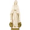 DRW Figura Madonna Miracolosa Medaglie Resina Dipinto a Mano Crema e Oro 20 cm