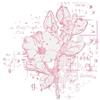 Sizzix Framelits Dies & Stamps - Floral Mix Cluster by 49 and Market, trasparente/argento