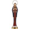 DRW Statuetta Sacro Cuore di Maria Allungata Resina Dipinta a Mano con Corona di Metallo 30 cm