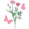 Sizzix 49 and Market - Fustelle trasparenti A5 per timbri e fustelle Framelits a matita dipinta, motivo botanico