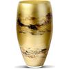 Terroso - Vaso - Vetro oro soffiato a bocca - Aspetto lussuoso, elegante e raffinato - 38 cm di altezza - Effetto marmo - Vaso per fiori