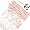 FAELNK Runner Tavola Oro Rosa 2 pz Runner Oro Rosa Glitter 28 cm x 10m Poliestere Tulle Rotolo Riutilizzabile per Matrimonio, Compleanno, Festa, Natale, Celebrazione