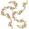BANTI Ghirlanda di fiori artificiali margherita ghirlanda di vite in seta da appendere falsi fiori in plastica decorativa per giardino, casa, matrimonio, arco da parete, decorazione 2 pezzi (rosa)