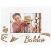 Zep Cornice Foto Legno 10x15 Babbo - Regalo Papa Festa del Papà, Idea Regalo Uomo, Portafoto da Tavolo, Perfetto per Prima Festa del Papà o San Valentino