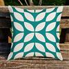 kisssun Federa per Cuscino Foglie Giallo Verdi Geometria 45 X 45 cm Set da 1 Pezzi Imitazione Cotone Lino Cuscino in Tinta Unita Cuscino del Divano Bracciolo