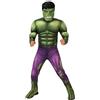 Rubie's Rubies Costume Hulk Deluxe per bambini, Jumpsuit con petto musculoso, copristivali e maschera, Licenza Ufficiale Marvel per Carnevale, Natale, compleanno, Feste