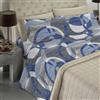 BANZAII TEXTILE INNOVATOR ONLINE Banzaii - Completo Lenzuola Matrimoniale In Microfibra Made In Italy Con Angolo h 30 cm Sara Blu