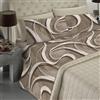 BANZAII TEXTILE INNOVATOR ONLINE Banzaii - Completo Lenzuola Matrimoniale Maxi In Microfibra Made In Italy Con Angolo h 30 cm Nicole Beige