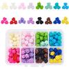 PH PandaHall 160pz Perline a Forma di Fiore 16 Colori Perline di Fiori di Rosa, 9mm Perlina in Resina per la Creazione Gioielli Collana Braccialetto Orecchino Fai Da Te, Foro: 1mm