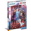 Clementoni- Disney Frozen 2 Supercolor Frozen-60 Pezzi Bambini 4 Anni, Puzzle Cartoni Animati-Made in Italy, Multicolore, 26474
