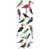 Plage Uccelli Grafica Decorazione Adesivo, Vinile, Multicolore, 24 x 3 x 68 cm
