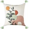 L'oca Nera Cuscino in cotone con applicazioni e ricami 45x45 cod.1C193