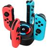 EgoGear - Dock di ricarica premium SCH25 nero per controller Joy-Con di Nintendo Switch e Switch OLED