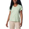 Columbia Sun Trek Short Sleeve Tee, Camiseta técnica de Manga Corta Donna, Sage Leaf Heather,
