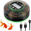 Petbank mangiatoia automatica per pesci d'acquario, distributore automatico di cibo con timer, mangiatoia ricaricabile con timer, con cavo USB, display LCD