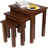 Aurotrice Nest of Tables - Tavolino da salotto in legno di rovere, con 3 tavoli, colore: rustico