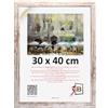 3-B Cornice portafoto HIT - bianco rustico (bianco invecchiato otticamente con venature del legno visibili) - 30 x 40 cm - Cornice in legno, cornice per foto, cornice per documenti con vetro acrilico