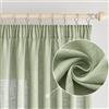 EMEMA Tende Lino Trasparente con Fettuccia Tenda a Traslucido Tenda per Interni Tende Moderne a Vela per Porte Balcone Adatte per Soggiorno Camera da Letto 2 Pannelli 140x145 cm Verde